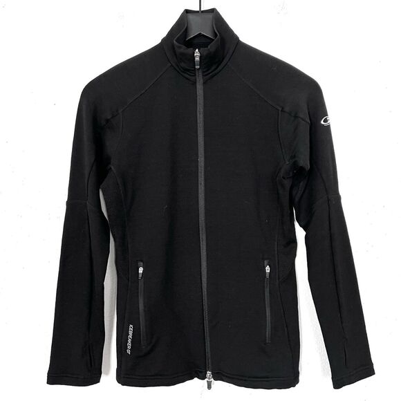 icebreaker gt 260 midweight womens Jacket Size Small Black - Picture 1 of 7